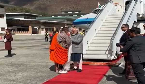 PM Modi arrives in Bhutan for two-day state visit
