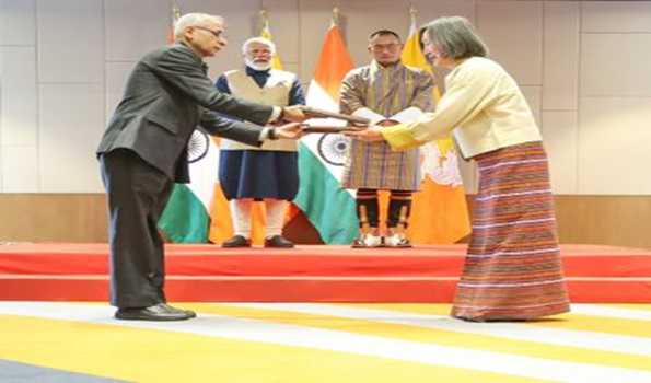 India, Bhutan ink MoUs on rail link, energy during Modi's visit