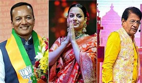 Actors Kangana Ranau and Arun Govil in BJP