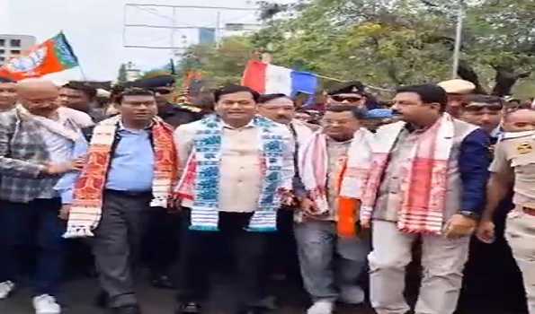 Union Minister Sarbananda Sonowal files Nominations