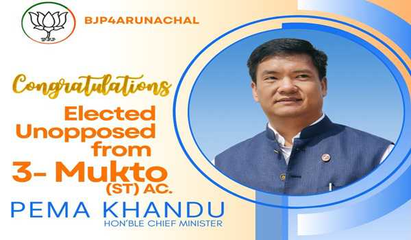 Arunachal: CM Khandu among 5 BJP candidates 'set' to get elected unopposed