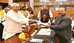 CM Nitish Kumar files his nomination for biennial polls of Bihar legislative council