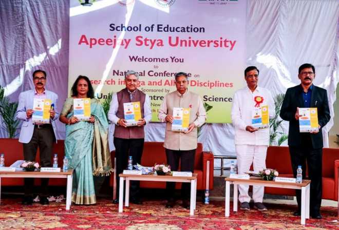 Apeejay Stya University Gurugram recently hosted the National Conference on Research in Yogic and Allied Disciplines in hybrid mode
