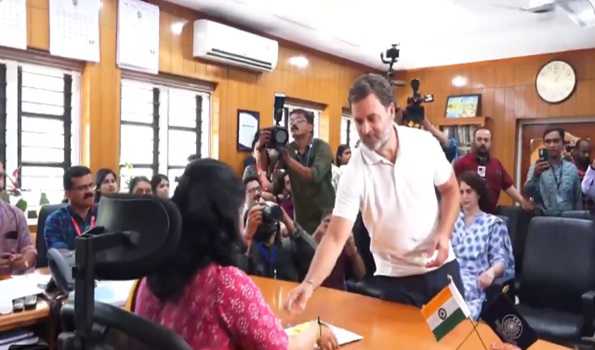 Kerala : Rahul files nomination from Wayanad Lok Sabha seat