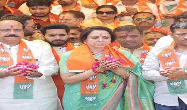 Hema Malini filed nomination from Mathura