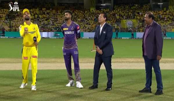 CSK wins toss, to bowl first against KKR