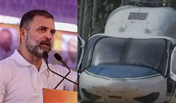 ECI officials check Rahul's chopper in TN
