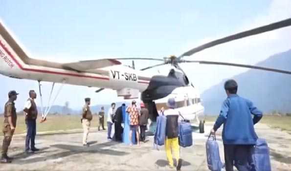 Arunachal: First batch of polling teams of Siang district departs