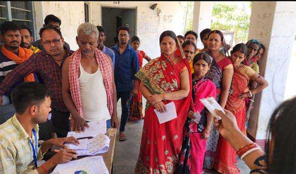 Only 48.23 per cent polling in Bihar, 5.24 per cent less from 2019 LS polls