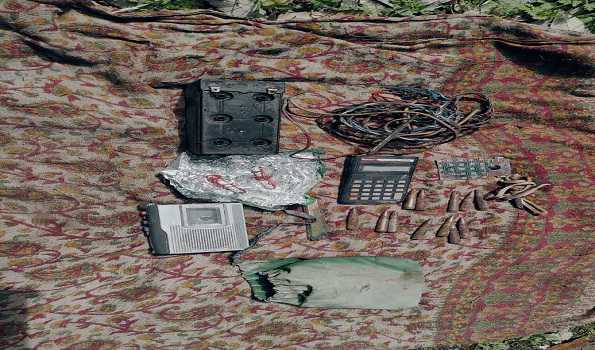 Arms and ammunition recovered from terrorist hideout in J&K