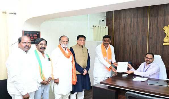 KV Reddy files nomination for Chevella Parliamentary Constituency