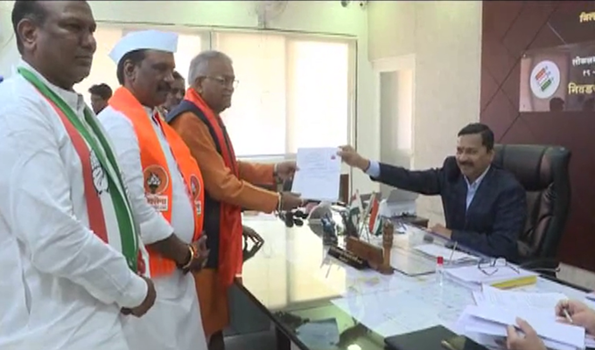 Maha: MVA candidate Chandrakant Khaire files nomination from Aurangabad LS seat
