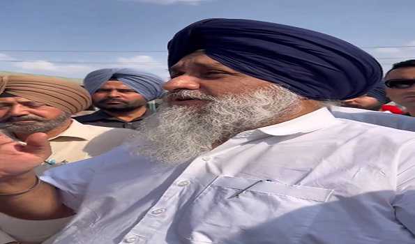 SAD chief Badal slams Mann for not lifting wheat from mandis