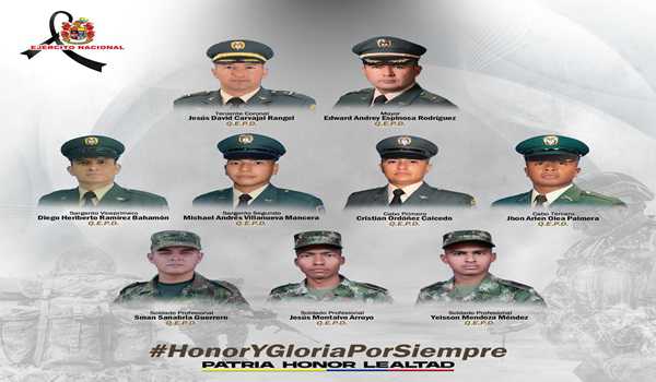 9 soldiers killed in Colombian army helicopter crash