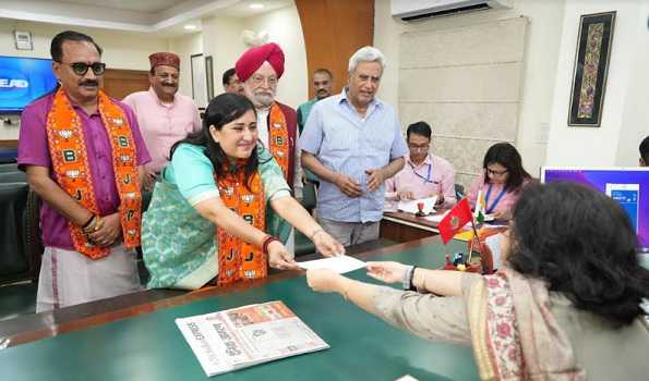 LS Polls: Bansuri Swaraj files nomination from New Delhi Constituency