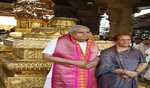 Vice Prez Dhankar offers prayers at Tirumala temple