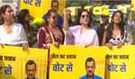 AAP’s transgender wing stages protest in Delhi against the arrest of CM Kejriwal