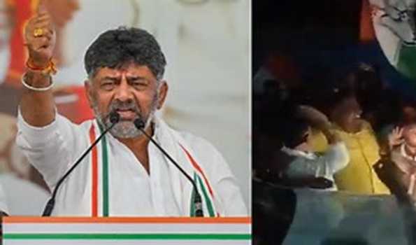 DK Shivakumar slaps party worker in vital video, sparks row