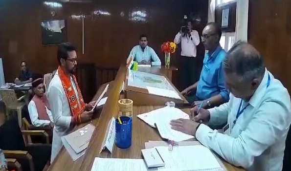 Anurag Thakur files nomination from Hamirpur