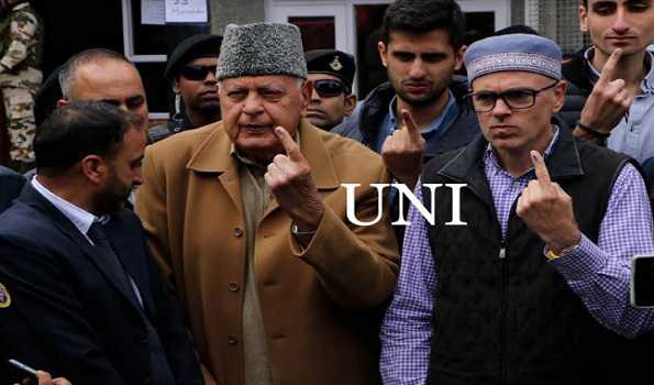 LS polls: Farooq, Omar cast votes in Srinagar