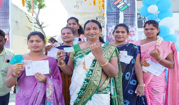 61.16 pc voter turnout recorded in Telangana till 5 pm
