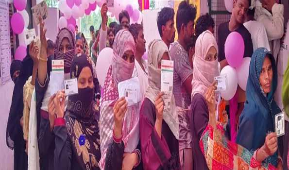 Around 39.55 pc votes polled on 14 seats in UP till 1 pm