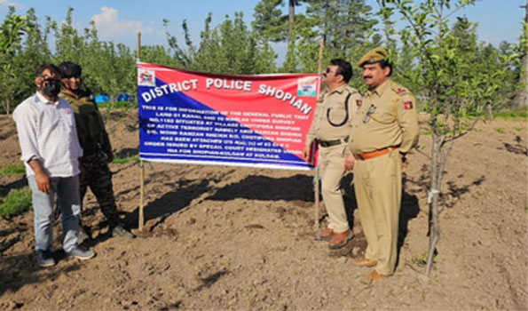 Police attach property of militant commander in Shopian
