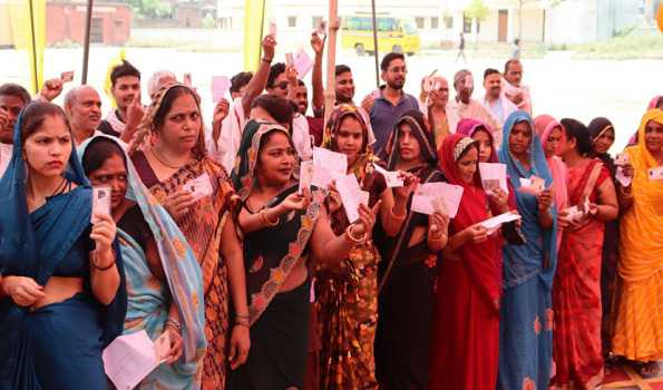 UP logs 37.23 pc turnout in scorching heat till 1 pm