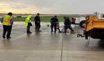 Lightning strike hits airport runway in U S  Texas
