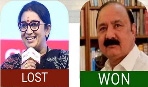 Smriti Irani loses from Amethi, KL Sharma wins Cong bastion