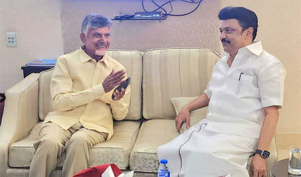 Stalin meets Naidu, stresses on strengthening ties between TN, AP