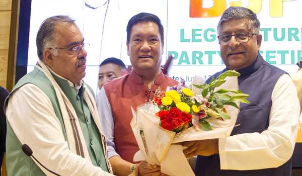 Pema Khandu stakes claim to form next BJP Govt in Arunachal Pradesh