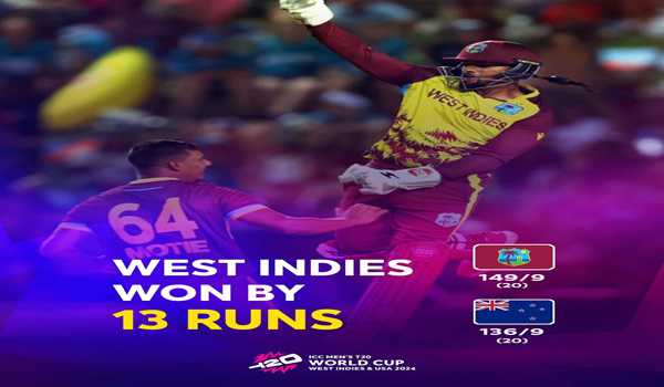 T20 WC: WIndies in Super 8 as Rutherford, Joseph shine against NZ