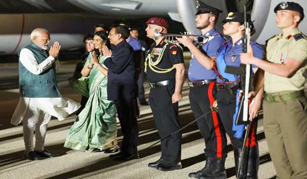 PM Modi arrives in Italy to participate in G7 Summit