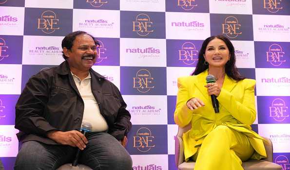 Sunny Leone shines bright at Naturals BAE flagship store inauguration
