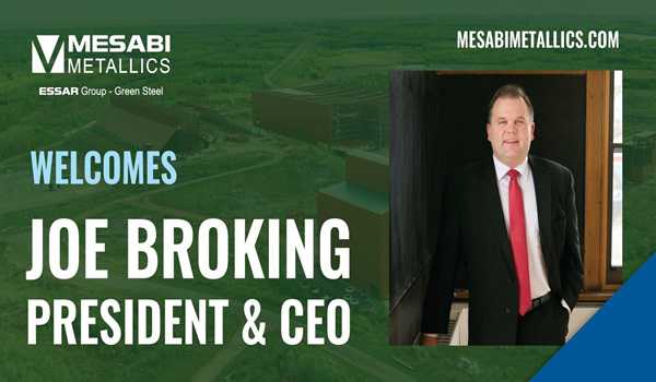 Mesabi Metallics names Joe Broking as President & CEO
