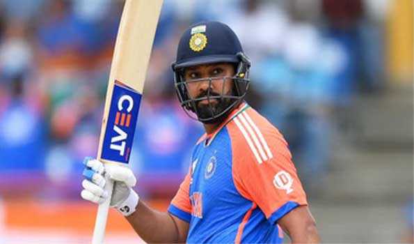Rohit Sharma's explosive 92 guides India to 205/5