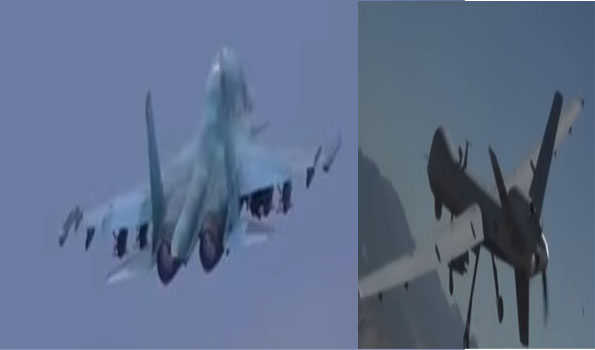 US MQ-9 reaper has close encounter with Russian aircraft in Syria
