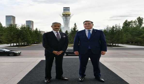 EAM in Astana for SCO Summit, holds talks with Kazakh counterpart
