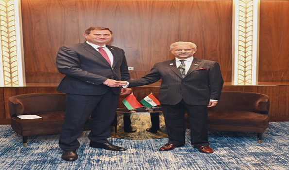 EAM holds talks with UN Secy Gen, FMs of Belarus, Tajikistan