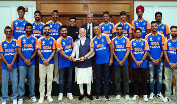 PM Modi hosts T20 WC winners at 7 Lok Kalyan Marg