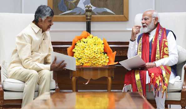 Andhra CM meets PM for financial help