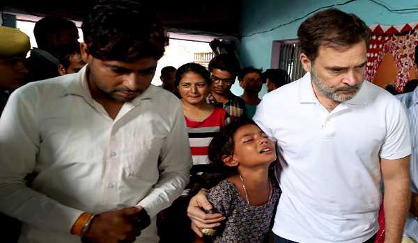 Hathras stampede: Rahul meets families of victims