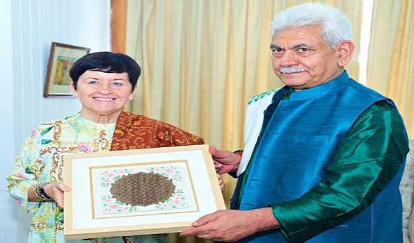 Czech Republic Ambassador calls on LG Sinha, discuss investment potential in J&K