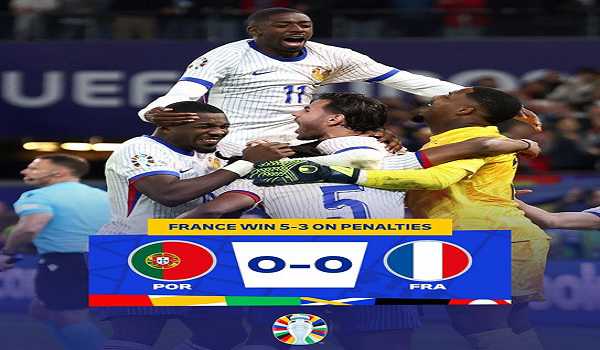 France advance to Euro 2024 SFs in penalty shootout win over Portugal