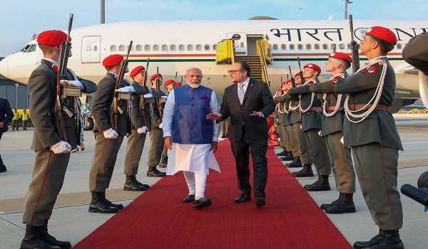 PM Modi arrives in Austria on official visit - first by an Indian PM in 40 years