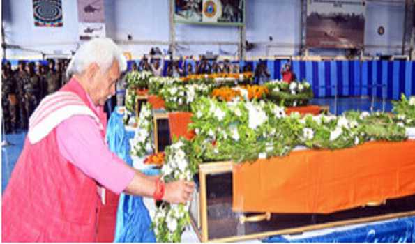 Doda Gunfight: J&K LG lays wreath, pays homage to fallen heroes