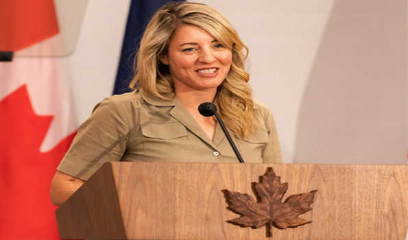 Canadian FM Joly on two-day visit to China