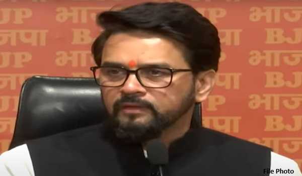 Sukhu not attending NITI Aayog meeting is playing with interests of HP: Anurag Thakur