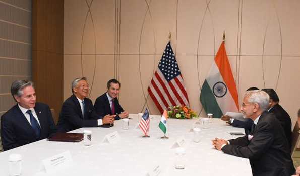 EAM holds bilateral meeting with US Secretary of State Antony Blinken